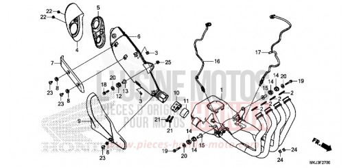 EXHAUST MUFFLER CB1000RAK de 2019